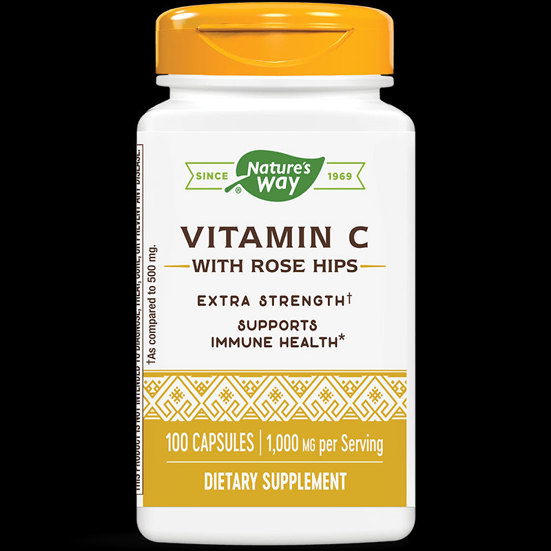 Vitamin C with Rose Hips/ Витамин С 1000 mg & Шипка x 100 капсули Nature’s Way - BadiZdrav.BG