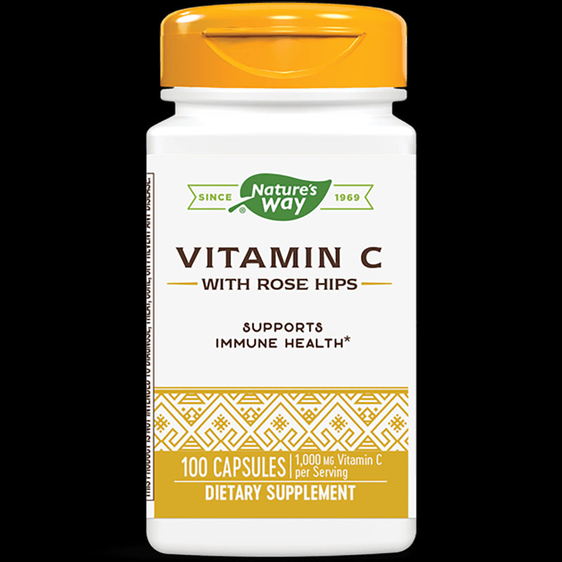 Витамин C с шипка - Vitamin C with Rose Hips 500 mg, 100 капсули Nature’s Way - BadiZdrav.BG