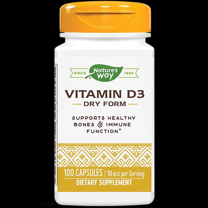 Vitamin D3 Dry Form/ Витамин D3 (сух) 400 IU х 100 капсули Nature’s Way - BadiZdrav.BG