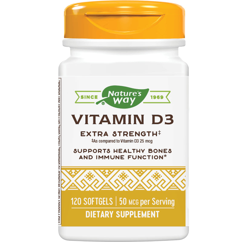 Vitamin D3 Extra Strenght - Витамин D3, 120 софтгел капсули Nature’s Way - BadiZdrav.BG