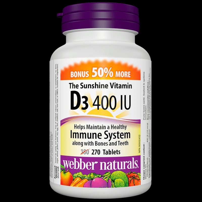 Vitamin D3 / Витамин D3, 400 IU, 270 таблетки - BadiZdrav.BG