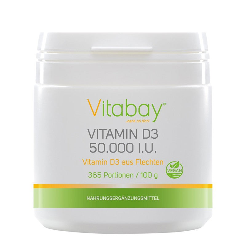 Vitamin D3 - Витамин D3 50 000 IU, 100 g, прах Vitabay - BadiZdrav.BG