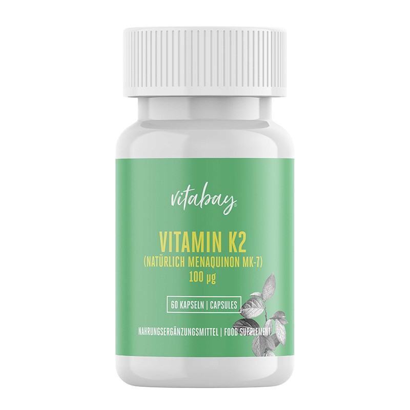 Витамин К2 100 µg - кости и кръвоносни съдове, 60 таблетки - BadiZdrav.BG