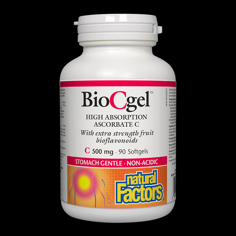 Vitamin C BioCgel™/ Витамин С 500 mg (калциев аскорбат) х 90 софтгел капсули Natural Factors - BadiZdrav.BG