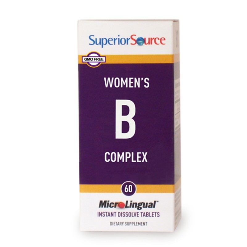 Витамин В Комплекс за жени, 60 сублингвални таблетки Superior Source