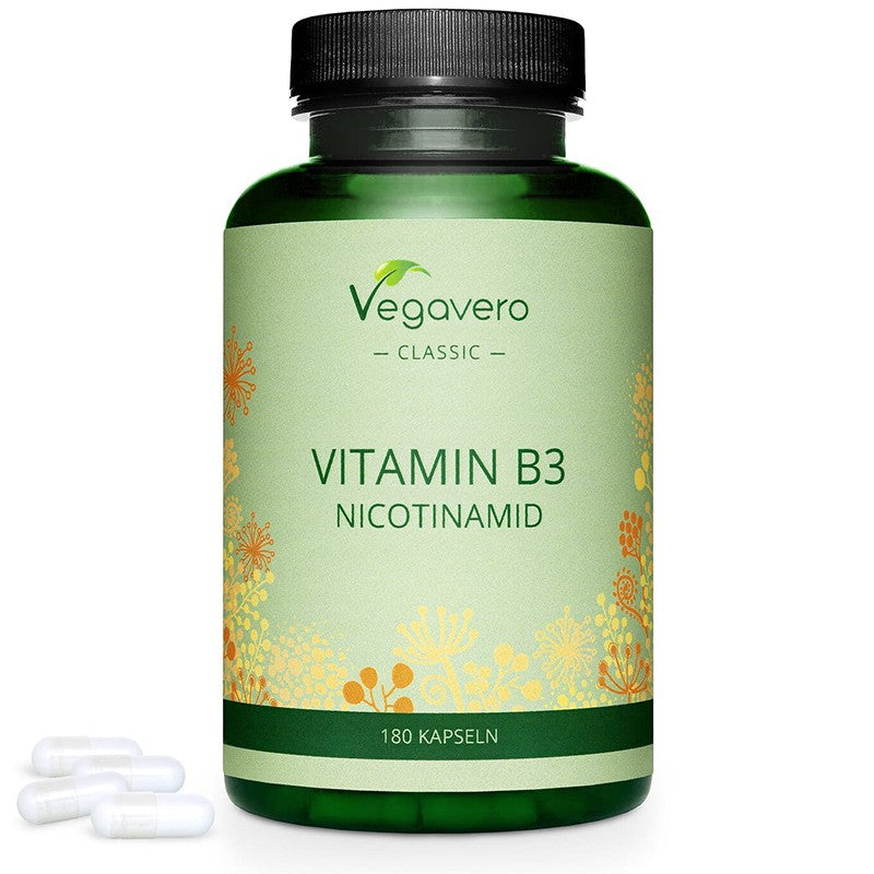Витамин В3 (Никотинамид) - Vitamin B3 Nicotinamid, 180 капсули - BadiZdrav.BG