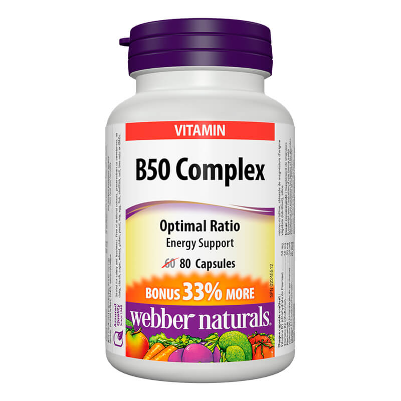 Vitamin B50 Complex/ Витамин В50 Комплекс х 80 капсули - BadiZdrav.BG