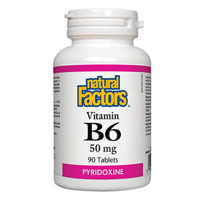 Vitamin B6/ Витамин В6 50 mg, 90 таблетки Natural Factors - BadiZdrav.BG