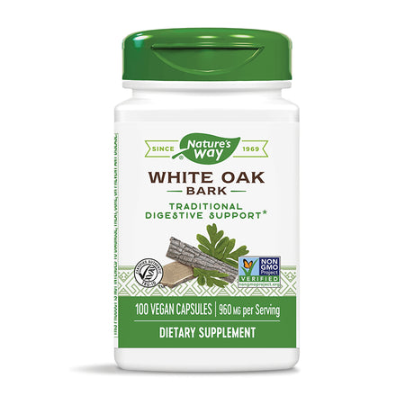 White Oak Bark/ Бял дъб (кора) 480 mg х 100 капсули Nature’s Way - BadiZdrav.BG