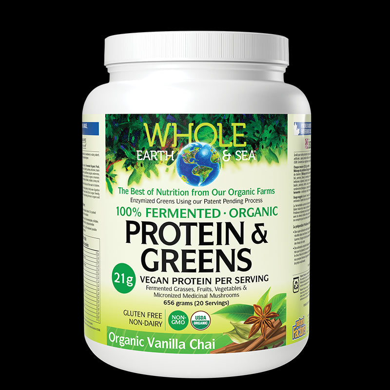 Органик ферментирали храни и медицински гъби - Whole earth and sea® - Източник на протеин и антиоксиданти, 656 g, прах - BadiZdrav.BG