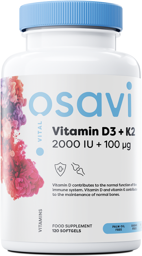 Vitamin D3 2000 IU + K2 100 mcg | with Quali-D®