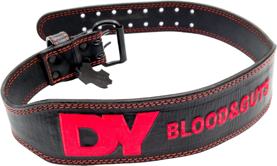 DY Blood &amp; Guts Leather Belt | Тренировъчен кожен колан - XL