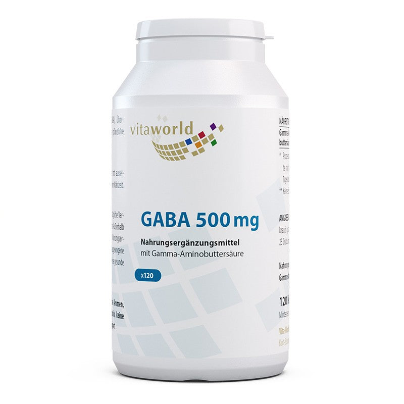 За релакс на нервната система - ГАБА (гама-аминомаслена киселина), 500 mg x 120 капсули