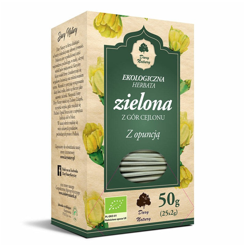 Зелен чай с бодлива круша Био, 25 филтърни пакетчета - BadiZdrav.BG