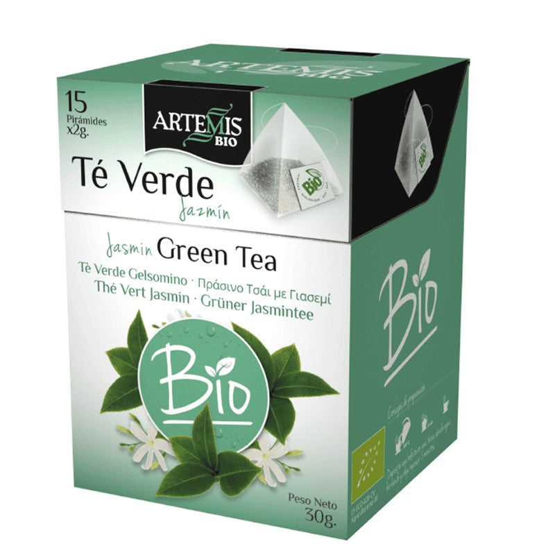 Зелен чай с жасмин Био, 15 филтърни пакетчета