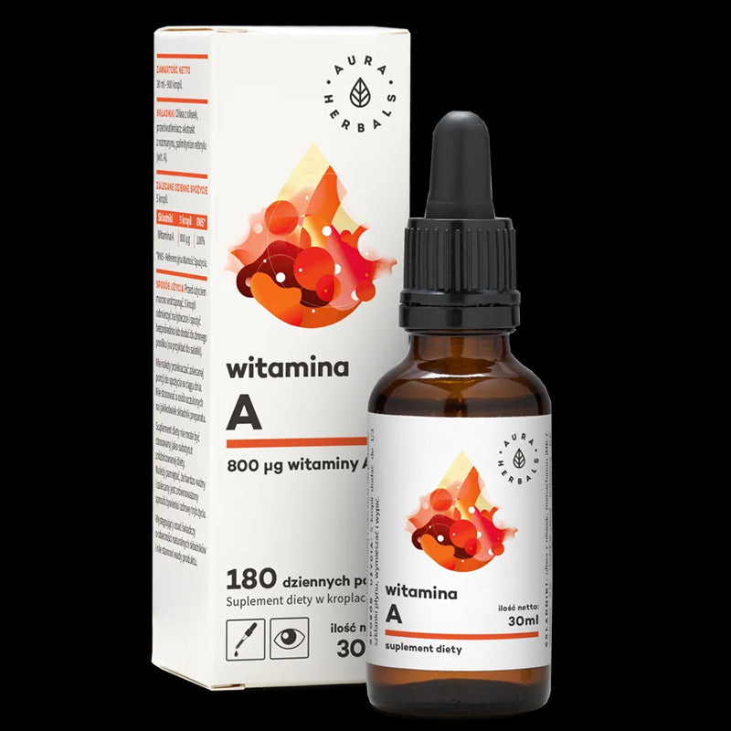 Зрение и имунитет - Витамин А, 30 ml капки Aura Herbals